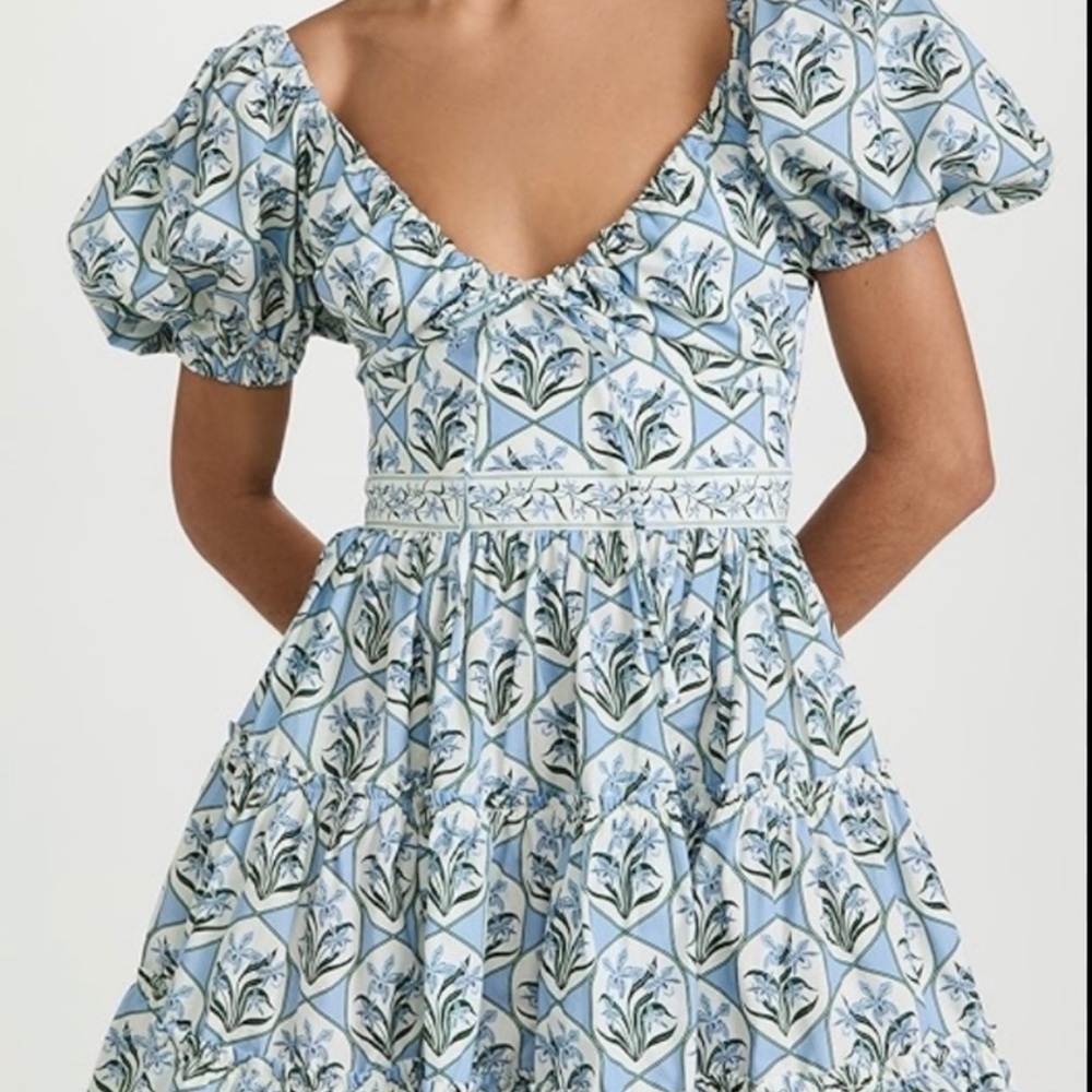 Agua by Agua Bendita manzanilla cotton mini dress